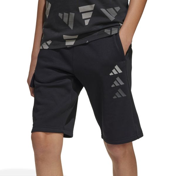  adidas Seasonal Essentials Logo Celebration Fleece Junior Shorts JC7746